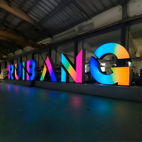 Programlanabilir Özelleştirilebilir 3D LED İşletme Reklam Tabelası RGB Aydınlatmalı WiFi/Bluetooth Kontrollü AC/DC Güçlü