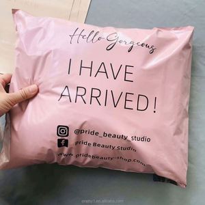 Sobres de Correo Ecológicos de Alta Calidad, Color Rosa Brillante, con Logotipo Personalizado Impreso, Bolsas de Plástico para Envíos Postales - Product Image 4