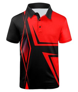 Comodo da uomo per <span class=keywords><strong>Polo</strong></span> da lavoro uniforme floreale lavorato a maglia Top sportivo con Design di linea irregolare per la squadra di Tennis - Product Image 1