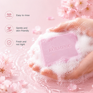 สบู่ไวท์เทนนิ่งไนอะซินาไมด์ 10 เท่า 80 กรัม ยี่ห้อ KORMESIC ผลิตแบบ OEM สบู่ธรรมชาติสำหรับอาบน้ำ ฟองเยอะ อ่อนโยน ช่วยให้ผิวขาวกระจ่างใส สำหรับการดูแลผิวประจำวัน - Product Image 3