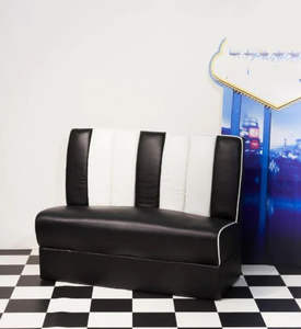 Estilo Luxo Leve Retro, Banco Estofado com Estrutura de Madeira e Assento de Couro, Mesa e Cadeiras de Restaurante Rosa, Sofá Booth - Product Image 6