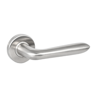 Poignée de porte intérieure en acier inoxydable à tube creux, forme simple en forme de balle, avec levier fendu, norme européenne