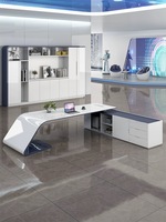 Escritorio Ejecutivo Moderno en Forma de L de Primera Calidad para Oficina en Casa con Acabado de Madera Premium y Diseño Ergonómico