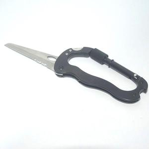 Carabiner With Foldable Knife Black Aluminum Alloy Outdoor Multi Tool EDC <b>Hook</b> - Product Image 5
