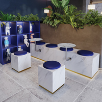 Meubles de salon modernes pour usage commercial, sièges modulaires combinés, bancs longs pour café, salon de thé, espace de détente