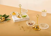 Présentoirs Cubiques Polyvalents en Acrylique Doré Brillant pour Buffet, Supports Carrés pour Aliments et Desserts, Idéaux pour la Maison et la Chambre