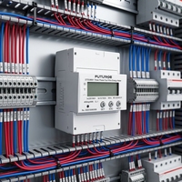 Compteur d'énergie triphasé 4P sur rail DIN, RS485 Modbus RTU, mesure bidirectionnelle, écran LCD numérique pour usage industriel et commercial
