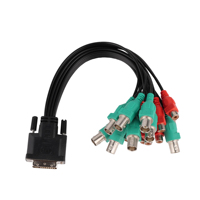 Câble d'acquisition de données vidéo USB coaxial à fibre optique DB15 vers BNC pour moniteur, lecteur DVD, microphone, haut-parleur avec gaine en PVC
