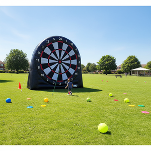Jeu de fléchettes de football gonflable Aurora Carnival - <span class=keywords><strong>Cible</strong></span> de tir à soufflerie d'extérieur avec dispositifs de sécurité en PVC pour adultes - Product Image 1