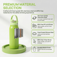 Bouteille d'eau isotherme sous vide personnalisable avec logo, 900 ml et 1100 ml, en acier inoxydable 304 à double paroi, avec couvercle à paille, vente en gros