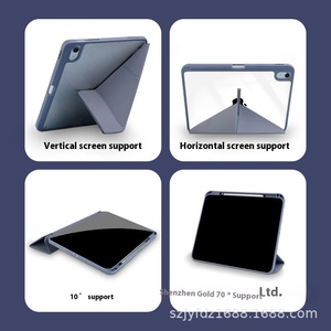 Biến đổi y-gấp da trường hợp đối với <span class=keywords><strong>iPad</strong></span> không khí 5th/6th Gen Pro 11 Acrylic vỏ cứng bảo vệ silicon tương thích nhựa - Product Image 4