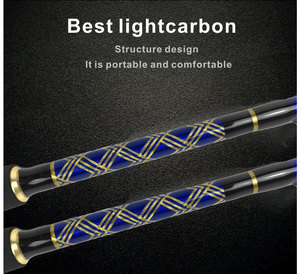 Sales1 Mar Pesca Trolling Rod Fibra de vidrio Big Game Rod 50-130lbs Nylon Butt Blue Spear Boat Deep Sea Fishing Rod - Product Image 4