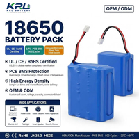 بطارية ليثيوم أيون جديدة KRL 7.4 فولت 18.87 واط ساعة 3500 مللي أمبير ساعة معتمدة KC CE من نوع INR18650 مع 2000 دورة شحن لسماعات الواقع الافتراضي