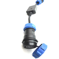 Conector Impermeable SP1710 P5 a SP1711 S5, Cable de Alimentación con Conector de Aviación e Indicador LED
