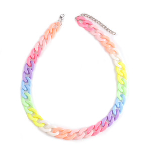 Collar de Clavícula de Resina Colorida, Cadena Geométrica, Joyería para Fiestas, Origen Yiwu - Product Image 4