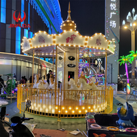 Manège portable pour enfants à 8 places, carrousel de luxe pour place publique, carnaval et événements