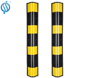 Protector de esquina de borde redondo de <span class=keywords><strong>pared</strong></span>, reflectante, de goma, largo, 36 pulgadas, para columnas de estacionamiento de garaje - Product Image 2