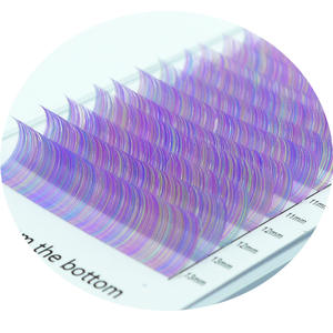 ขนตาปลอมแบบกลุ่มสีรุ้ง  ขนตาปลอมแบบกลุ่มสีสันสดใสสไตล์มังงะ  ขนาด 8-13 มม. สำหรับต่อขนตา - Product Image 6