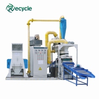Fil de câble en cuivre entièrement automatique écrasant la granulation séparant la machine de recyclage pour la séparation de cuivre de PVC