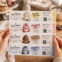 Autocollants personnalisés en vinyle pour ceintures de boîtes à gâteaux et biscuits, feuilles d'étiquettes autocollantes prédécoupées anti-graisse pour l'étanchéité des aliments