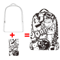 Sac à dos d'école/sport unisexe en PVC imperméable avec impression intégrale, personnalisable avec logo, pour ordinateur portable, idéal pour les étudiants et les voyages - Vente en gros FSY