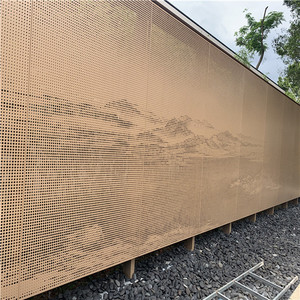 Panneaux décoratifs modernes en aluminium découpés au laser avec revêtement en poudre pour l'extérieur des bâtiments 70 pouces et plus - Product Image 2