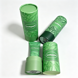 Empaque Personalizado para Cuidado de la Piel, Tubo de Pasta de Dientes, Cilindro de Papel Reciclable para Cuidado Personal - Product Image 4