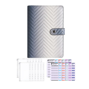 Business <b>Binder</b> Color Pu Leather Cover Notebook <b>Budget</b> Planner 6 Ring Loose Leaf Traveler Agenda Notebook - Product Image 4