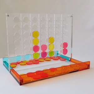 Enfants clair coloré tic tac toe acrylique Connect <span class=keywords><strong>4</strong></span> quatre dans une rangée jeu ensemble acrylique Lucite Connect <span class=keywords><strong>4</strong></span> jeu de société pour les enfants - Product Image 5