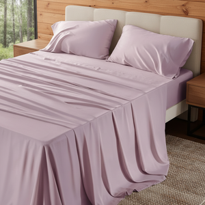 4PCs Cooling Anti-Pilling Non-Toxic 100% Bamboo Fiber 300tc Stitching <b>Queen</b> <b>Size</b> Deep Pocket Bed Set for Home & Hotel Use - Product Image 5