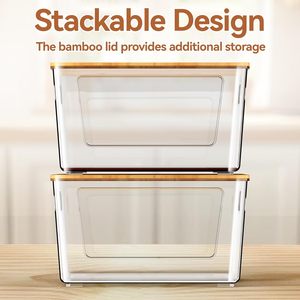 2 Pack Extra Large Rectangular Trash Bag Holder Bamboo Handles Sink Garbage Bag Dispenser for Food <b>Storage</b> Home <b>Organization</b> - Product Image 5