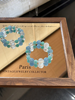 Bracelet Sinyore en Amazonite Naturelle, Quartz Clair et Aigue-marine pour Femme – Bijou Apaisant et Énergisant