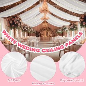 結婚式の天井ポリエステルストリングカーテン生地ストレッチ天井の設置結婚式のWiddding装飾テントの天井 - Product Image 3