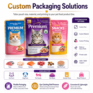 Sachet à haute barrière <span class=keywords><strong>en</strong></span> aluminium, scellé sur 3 côtés, pour viande <span class=keywords><strong>en</strong></span> conserve et aliments pour animaux, sac opaque résistant aux perforations pour emballage - Product Image 3