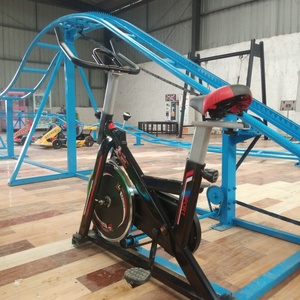 Venta al por mayor de Interior de madera sin motor patio trasero montaña rusa al Aire Libre Parque de Atracciones equipo para niños montaña rusa de pedal humano - Product Image 2