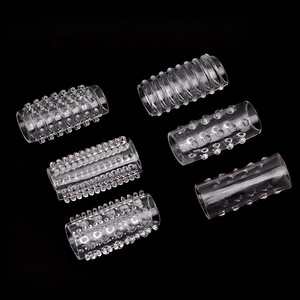 Auster Medical Devices Crystal Caterpillar Ensemble de 6 anneaux péniens en caoutchouc souple transparent pour retarder l'éjaculation - Product Image 5