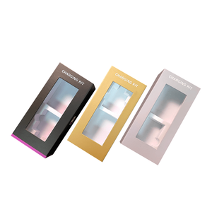 Custom Logo Power Bank Rigid Cardboard Magnetic <b>Gift</b> <b>Box</b> Packaging with Embossing Matt Lamination Sponge Lining - Product Image 6
