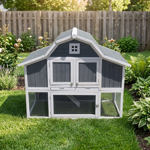 SDC027 Eco-Friendly Wood Chicken Coop with Roof Luxury Style All Seasons Indoor/Outdoor <b>Pet</b> House - Product Image 1