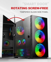 Vente en gros de pièces pour ordinateur CPU Boîtiers de jeu en verre trempé de bureau Boîtier d'ordinateur d'usine OEM pour joueur sur PC