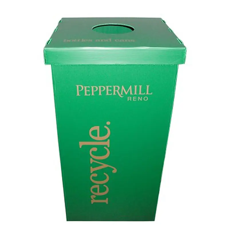 PP corrugated plastic dustbin OEM Accepted Colorful Foldable pp corrugated plastic Recycle Bin Storage Box For Waste