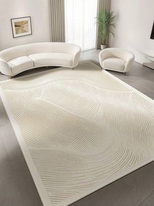 Alfombra de terciopelo con estilo Wabi-Sabi suave al tacto insonorizada antideslizante plegable para sala de estar mesa de café dormitorio - Product Image 3