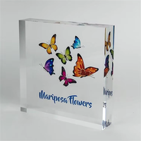 Cadeau acrylique plexiglas épais clair personnalisé sublimation carré Logo Art bloc presse-papiers brique Plaque artisanat bloc acrylique