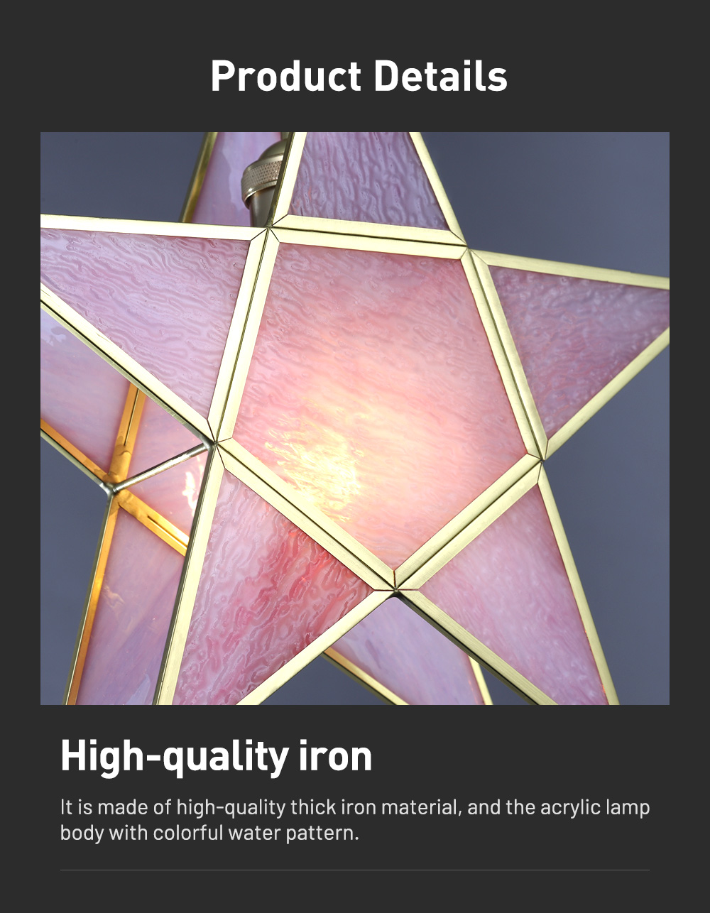 2021 New Design Lamps Contemporary Home Decor Star Pendant Light
