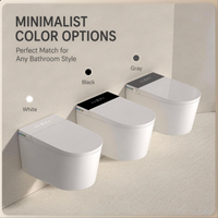 Bidet intelligent mural de luxe en gros avec réservoir intégré pour les entrepreneurs en projets hôteliers