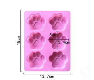 Moule en silicone à 6 cavités en forme de patte pour gâteaux, chocolats, bonbons, gelées et poudings – Vente chaude - Product Image 3