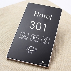 Plaque de porte LED en verre trempé, sonnette tactile, <span class=keywords><strong>panneau</strong></span> de signalisation de numéro de chambre, <span class=keywords><strong>panneau</strong></span> de signalisation électronique de statut de chambre, <span class=keywords><strong>panneau</strong></span> de signalisation « <span class=keywords><strong>Ne</strong></span> <span class=keywords><strong>pas</strong></span> <span class=keywords><strong>déranger</strong></span> » - Product Image 2