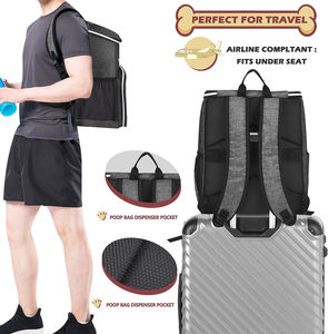 Mochila portátil ajustable para mascotas, tela Oxford, diseño de partición impermeable, embalaje de viaje multifuncional, lleva mascotas - Product Image 2