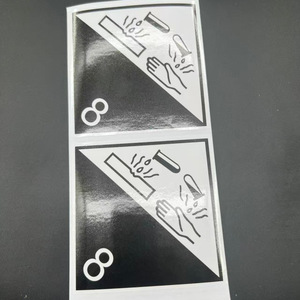 Etiqueta Triangular de Peligro Corrosivo Clase 8, Autoadhesiva, Impermeable, Advertencia de Transporte de Productos Químicos, Uso Industrial - Product Image 5