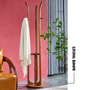 Roble Twist Center Stand Hall Tree/Percha <span class=keywords><strong>de</strong></span> <span class=keywords><strong>madera</strong></span> maciza para sombreros Percha <span class=keywords><strong>con</strong></span> estante Marrón - Product Image 2