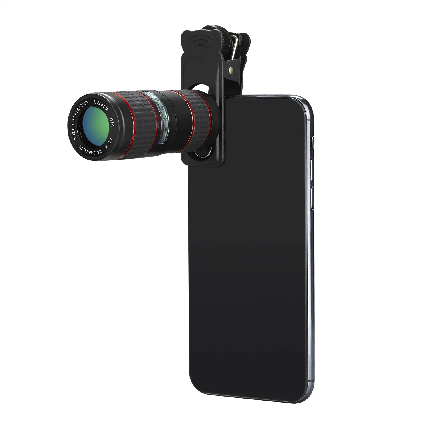 휴대 전화 카메라 렌즈 범용 키트 5 1 12X 휴대 전화 단안 망원경 광각 매크로 어안 렌즈 아이폰